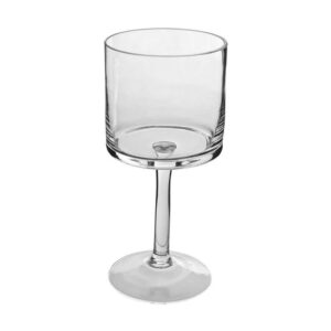 Świecznik szklany bezbarwny na nóżce H 25 cm