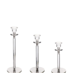 Zestaw świeczników akrylowych w trzech wysokościach
