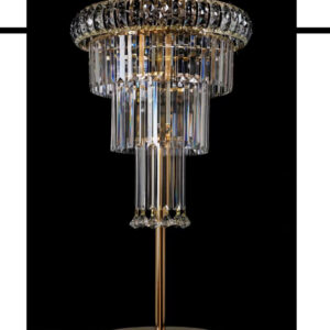 Stelaż metalowy złoty 115 cm z akrylowymi zawieszkami