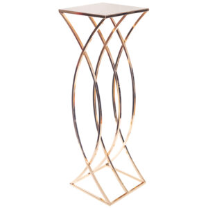 Stojak metalowy postument złoty potrójna łezka 80 cm