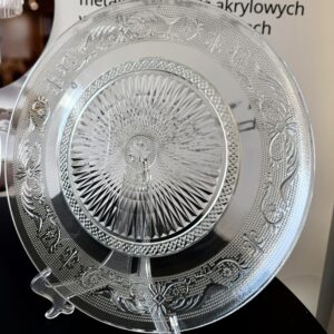 Podtalerz SZKLANY transparentny 33 cm PROWANSALSKI_2