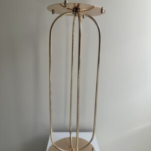Stojak metalowy postument złoty "klatka" 90 cm