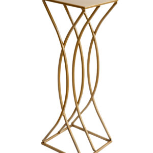 Stojak metalowy postument złoty potrójna łezka 80 cm ciemne złoto