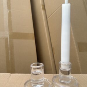 Podstawka szklana transparentna na wąskie świece