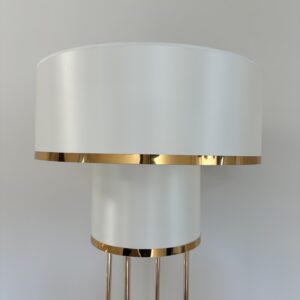 Stelaż 150 cm z BIAŁYMI ABAŻURAMI 60 cm i 30 cm