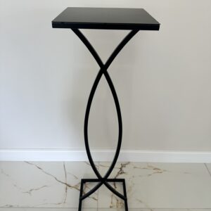 Stojak metalowy postument czarny matowy "łezka" 80 cm