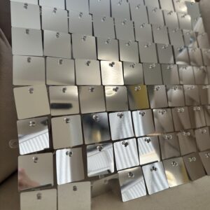 Panel cekinowy 30 x 30 srebrny błyszczący