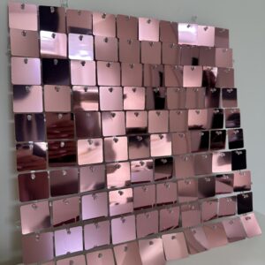 Panel cekinowy 30 x 30 różowy błyszczący