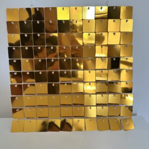 Panel cekinowy 30 x 30 ciemne złoto błyszczący