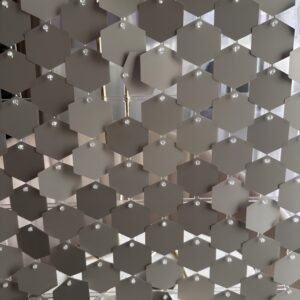 Panel cekinowy 30 x 30 latte heksagon matowy