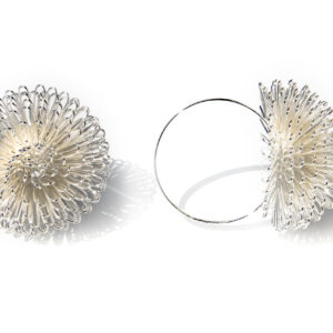 Ring/obrączka na serwetę srebrny