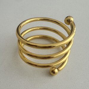 Ring/obrączka na serwetę złota sprężynka