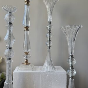 Kandelabr akrylowy transparentny H 56 cm