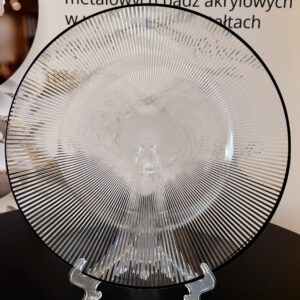 Podtalerz PLASTIKOWY transparentny 33 cm KARBOWANY CZARNY RANT