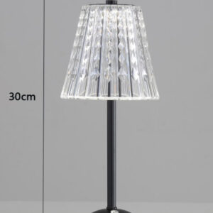 Lampka ledowa metalowo-akrylowa czarna H 30 cm