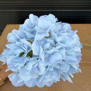 Hortensja materiałowa na łodydze JASNY NIEBIESKI/BABY BLUE