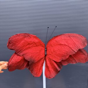Motyl papierowy CZERWONY 60 cm