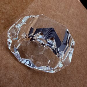 Ring SZKLANY na serwety transparentny