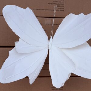 Motyl papierowy BIAŁY 55 cm